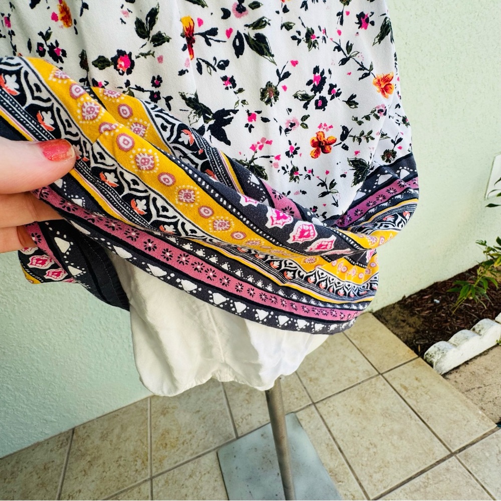 Abercrombie & Fitch M white floral sundress y2k summer feminine boho mini dress - Picture 11 of 12